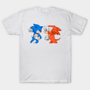 sonic vs knuckles T-Shirt